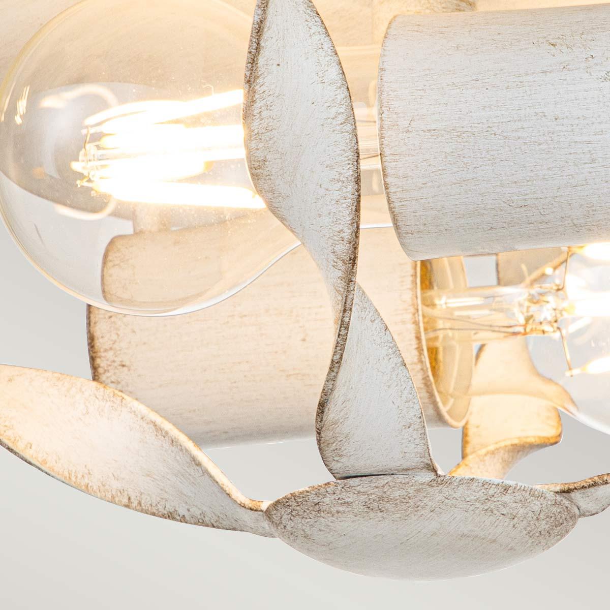 Quoizel Bradbury 2 Light Antique White Ceiling Flush