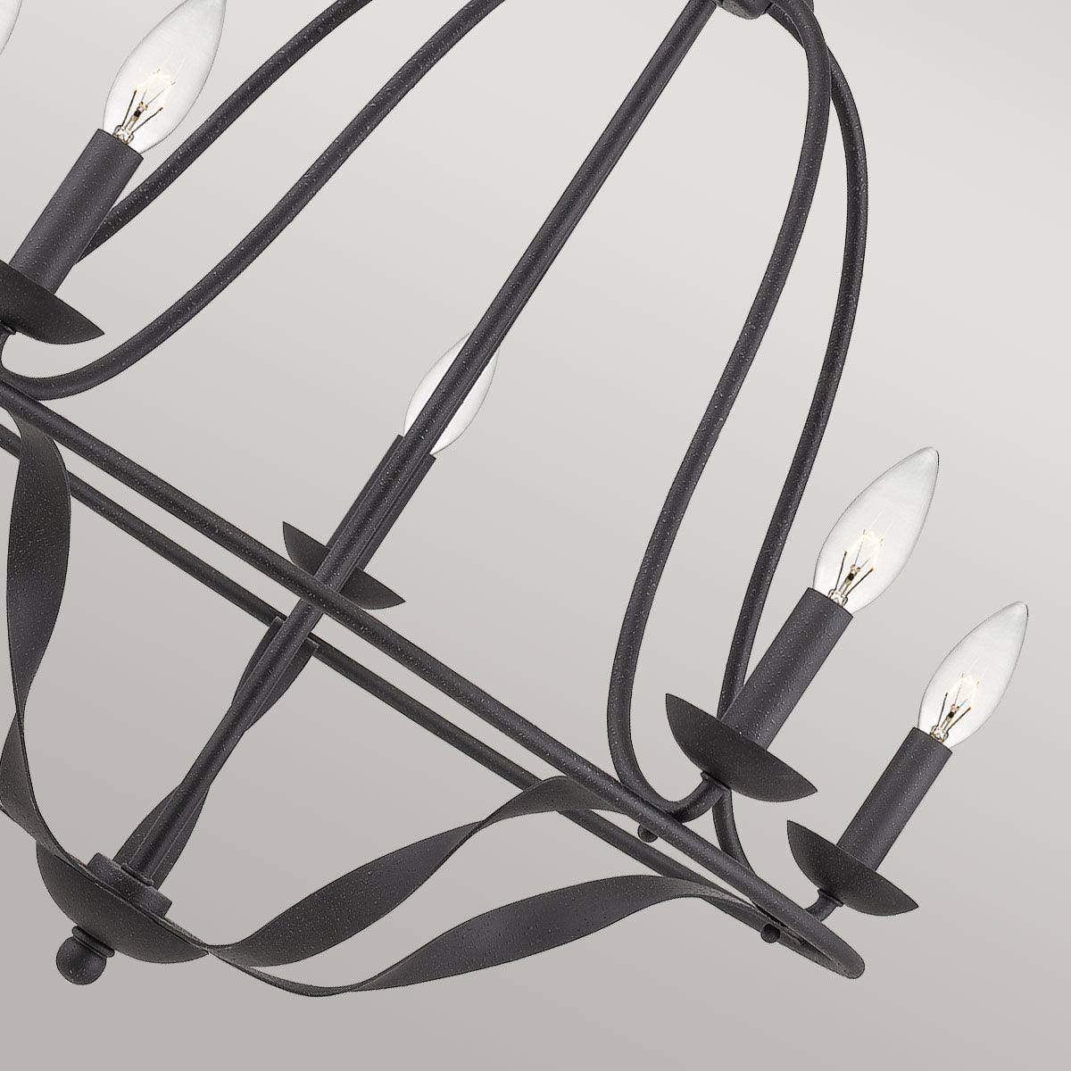 Elstead Lighting Quoizel Bradbury 5 Light Grey Chandelier