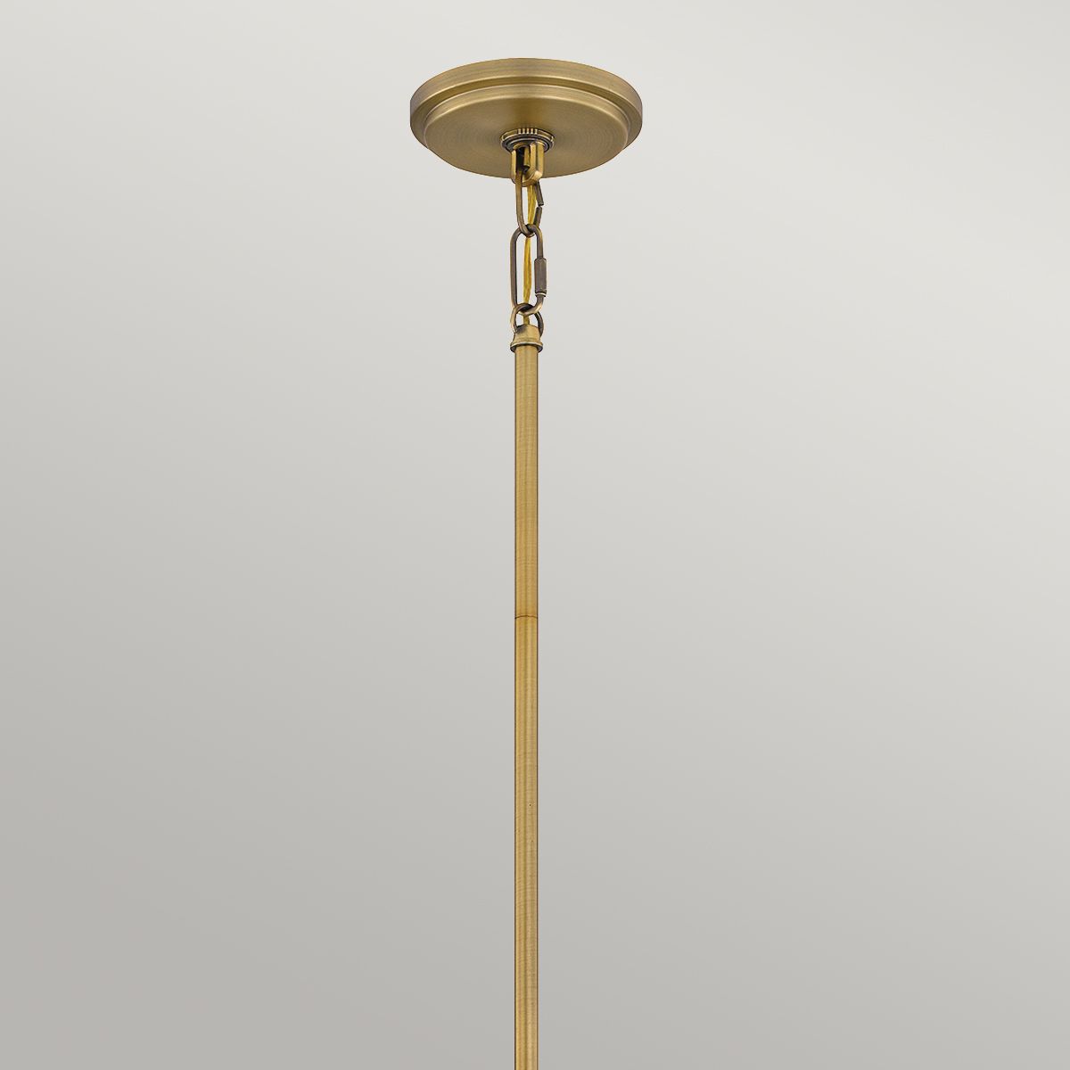 Quoizel Brecken Aged Brass and Cased Opal glass Shade Ceiling Pendant Light