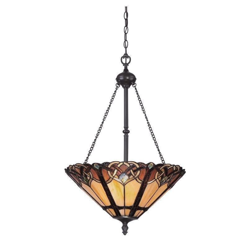 Quoizel Cambridge Inverted Tiffany Ceiling Light-OPEN-BOX-BSL-270826