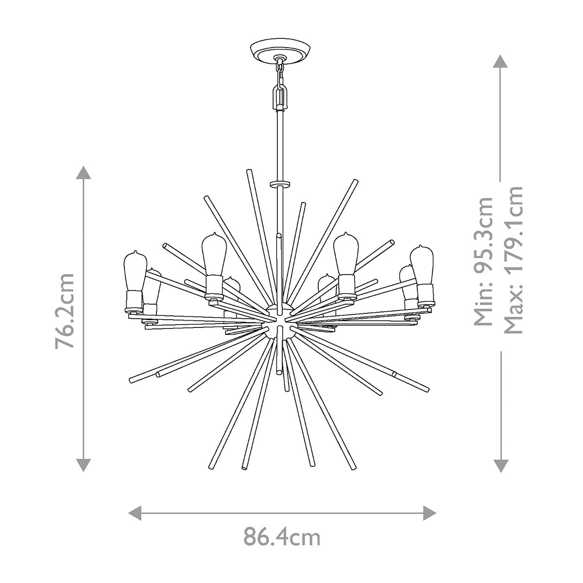 Quoizel Carnegie Imperial Silver 8 Light Chandelier