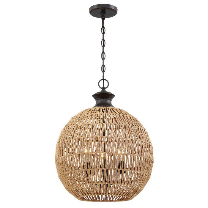 Quoizel Casablanca Bronze Ceiling Pendant Light by Quoizel Lighting QZ-CASABLANCA-3P-PBZ