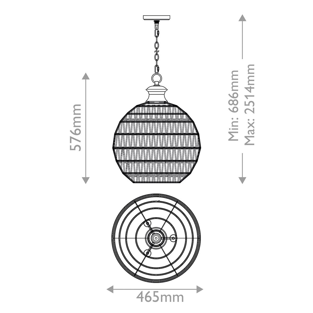 Quoizel Casablanca Bronze Ceiling Pendant Light