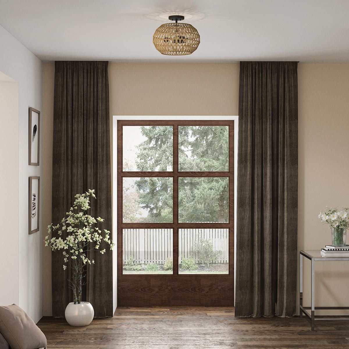 Quoizel Casablanca Bronze Semi Flush Ceiling