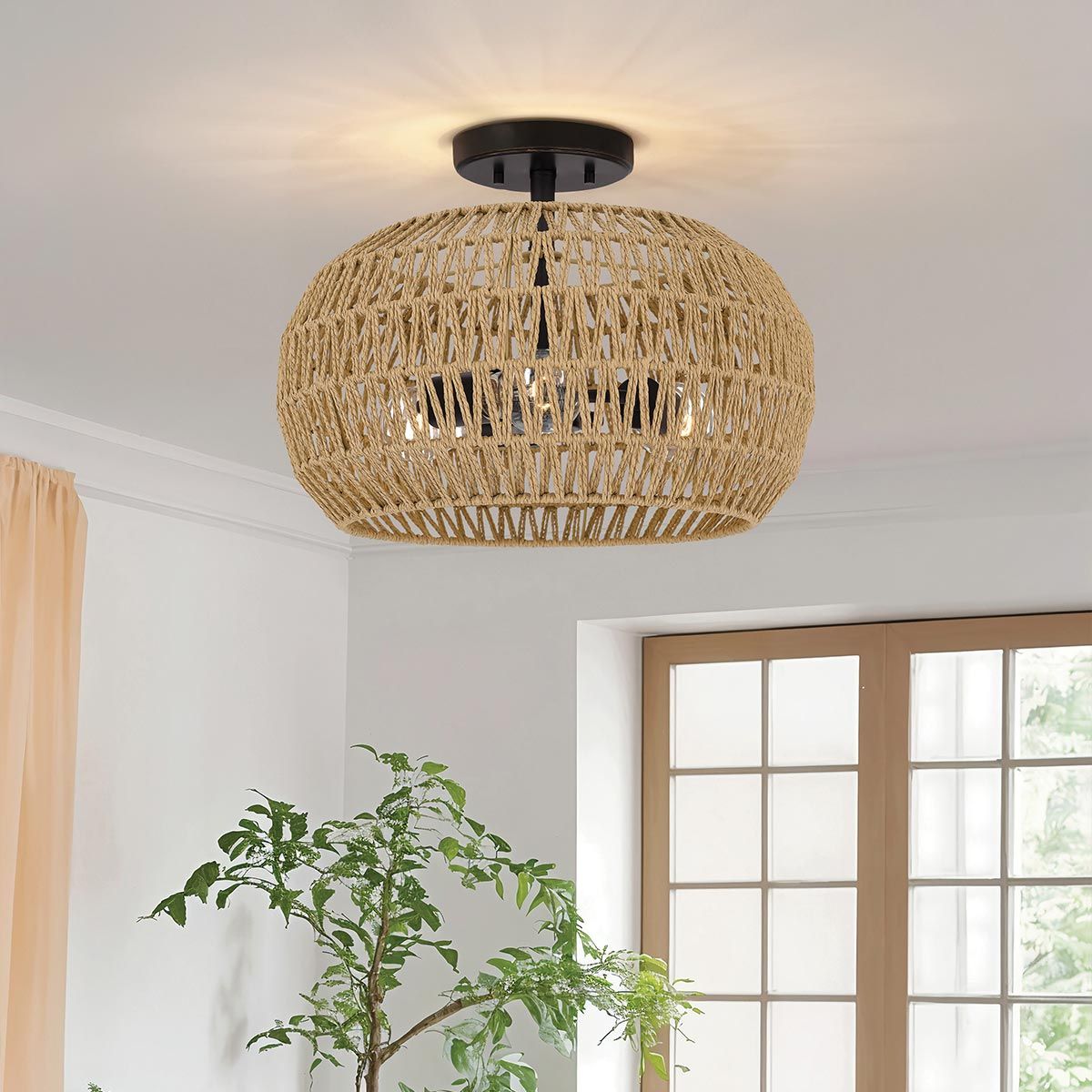 Quoizel Casablanca Bronze Semi Flush Ceiling