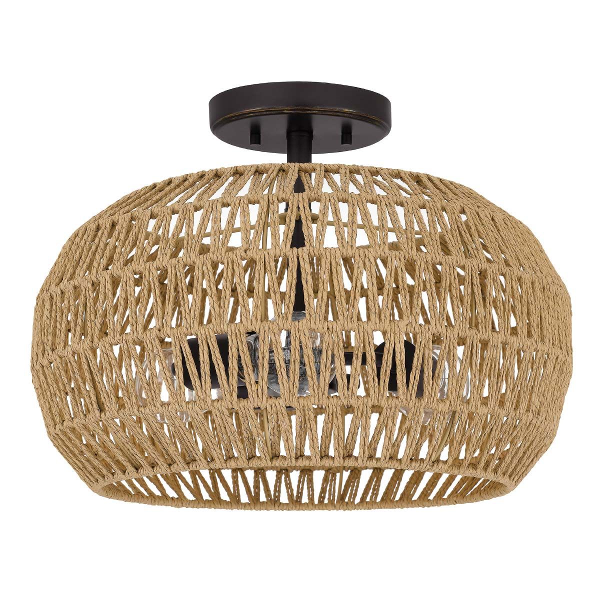 Quoizel Casablanca Bronze Semi Flush Ceiling