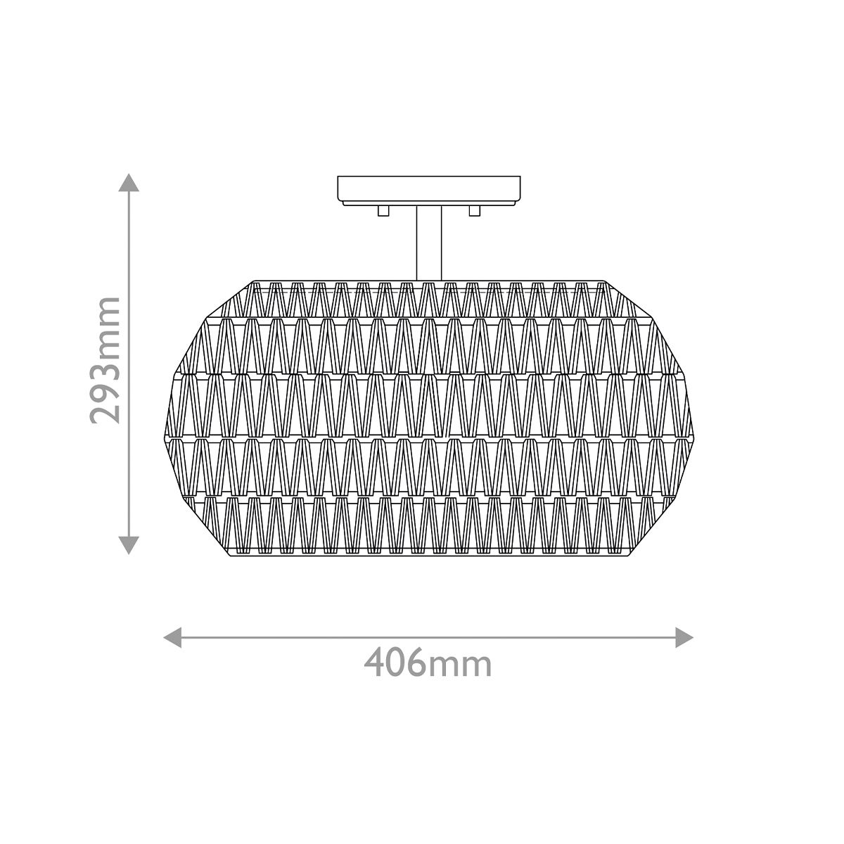 Quoizel Casablanca Bronze Semi Flush Ceiling