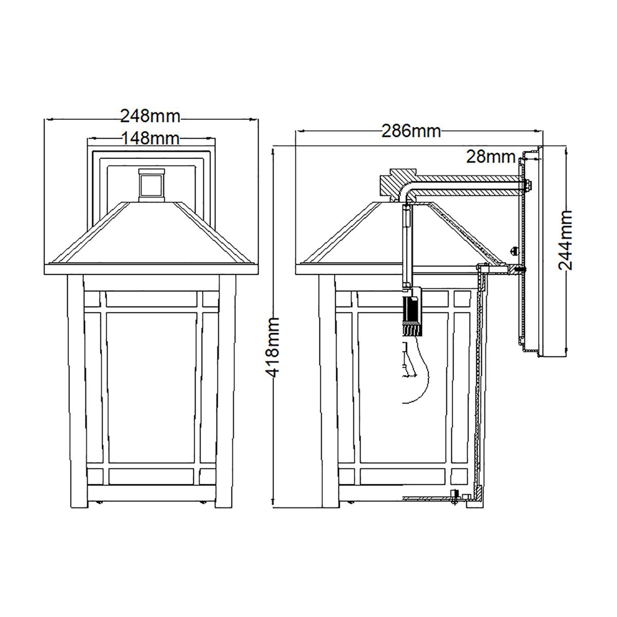 Quoizel Cedar Point 1 Light Large Outdoor Wall Light
