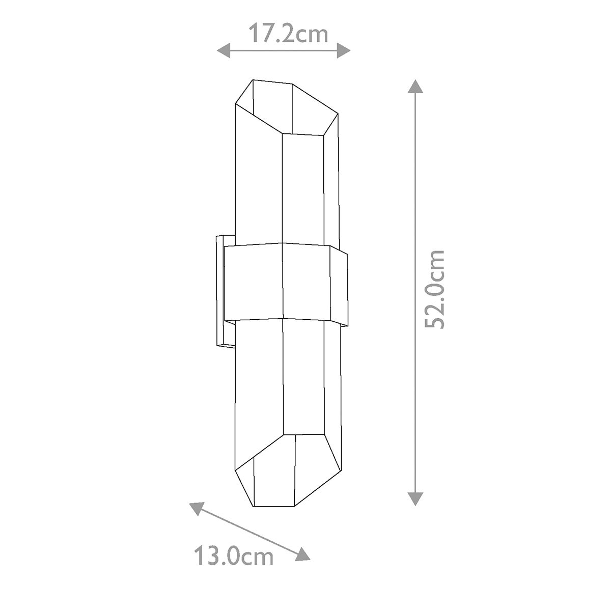 Quoizel Chasm Large LED Outdoor Wall Light - Black & Wood — close-up detail