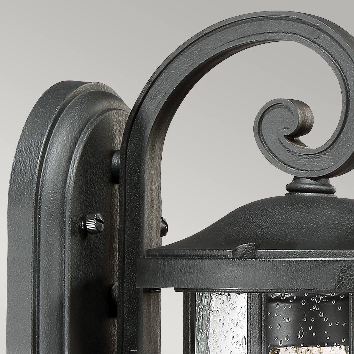Quoizel Crusade 1 Light Small Black Outdoor Wall Light