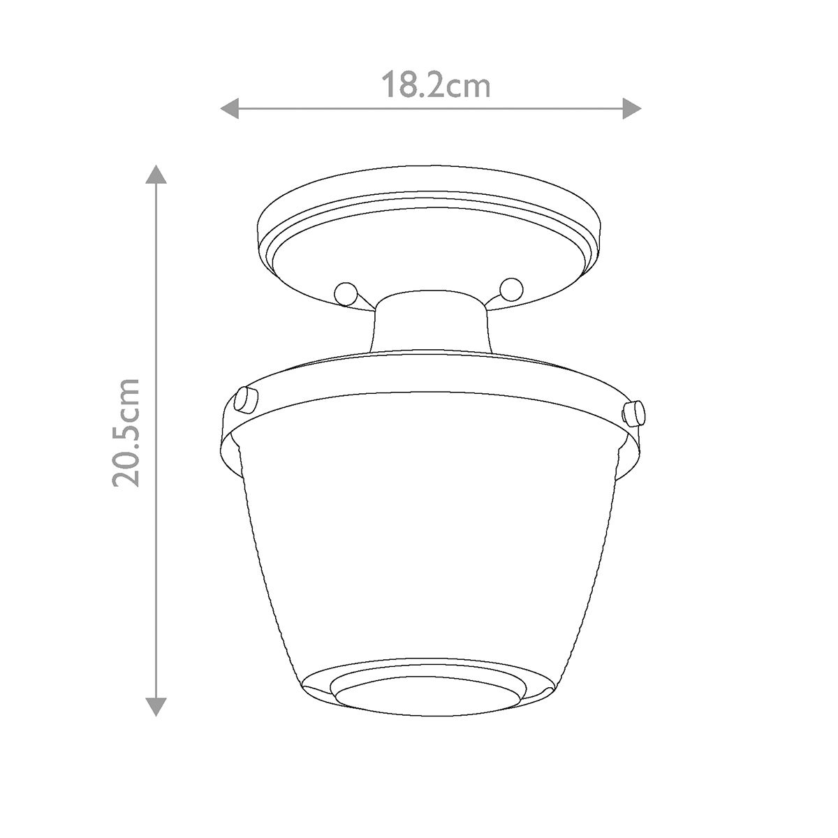 Quoizel Dublin Semi-Flush Polished Chrome Bathroom Light