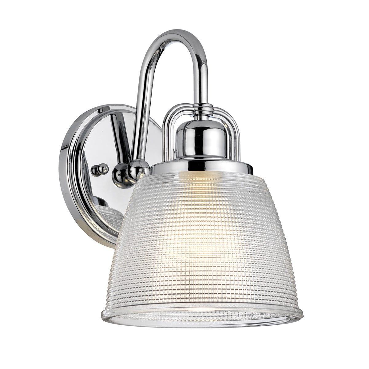 Quoizel Dublin 1 Light Polished Chrome Bathroom Wall Light-OPEN-BOX-50-260626