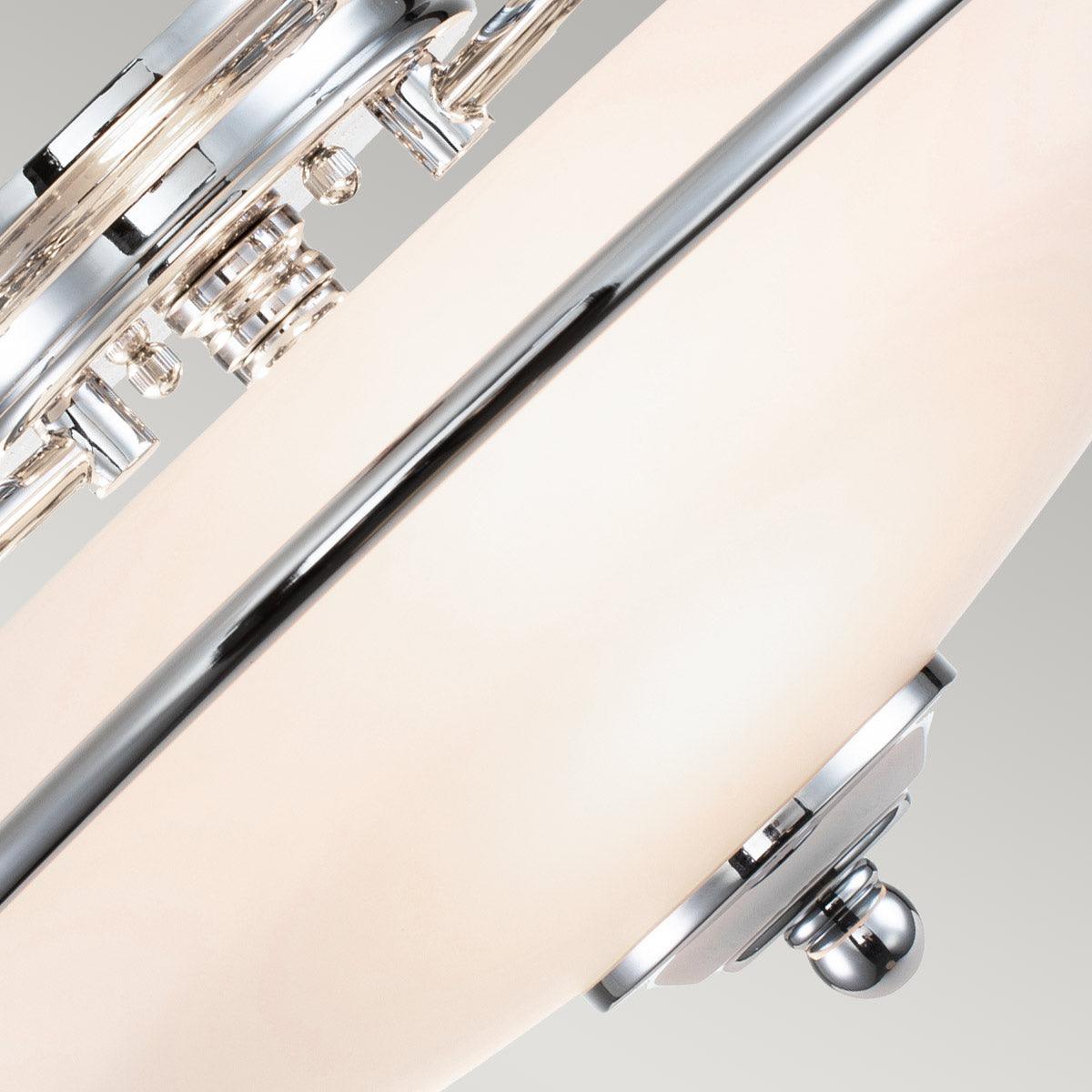 Quoizel Griffin 3 Light Frosted Glass Chrome Ceiling Flush