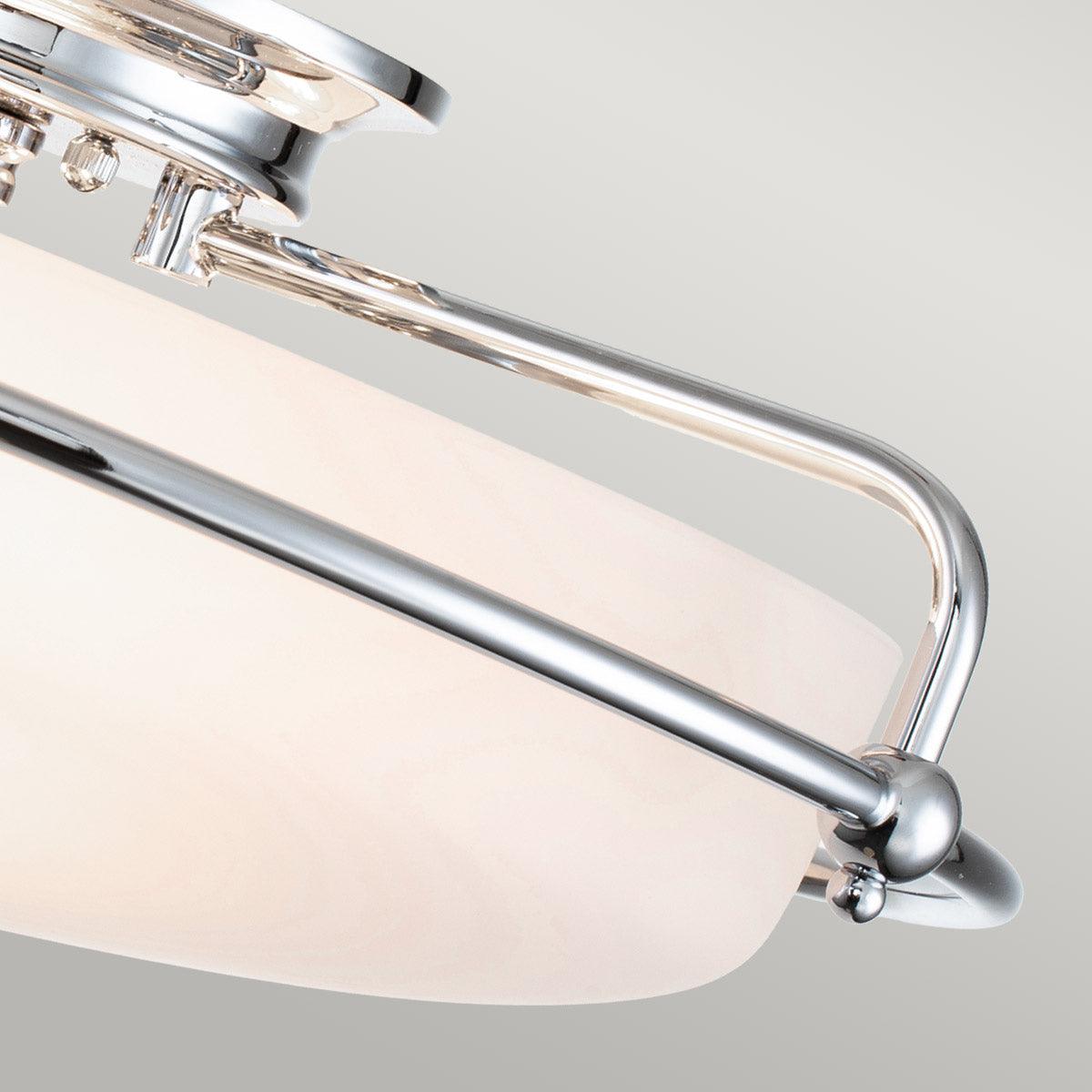 Quoizel Griffin 3 Light Frosted Glass Chrome Ceiling Flush