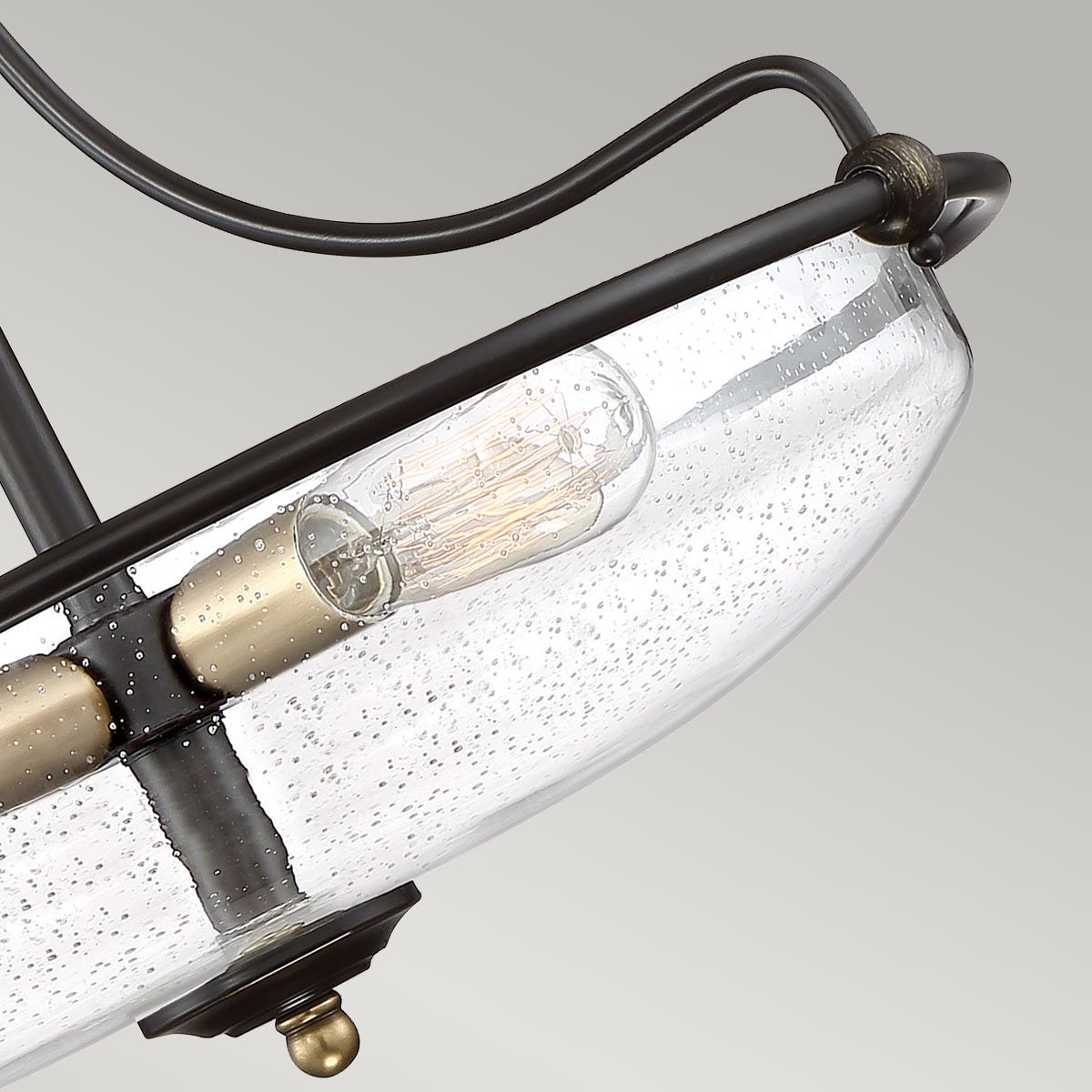 Griffin 4 Light Bronze Semi-Flush Ceiling Light