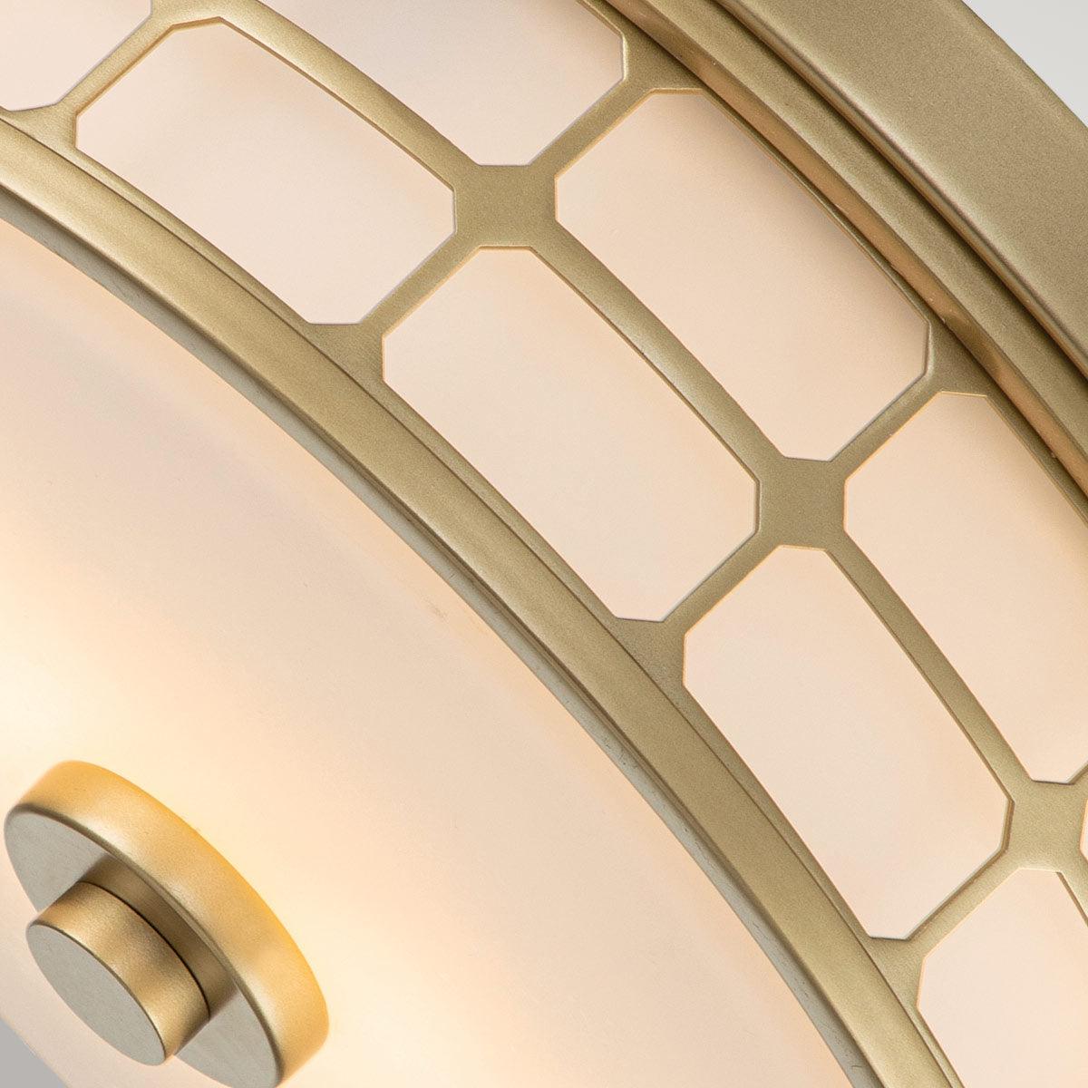 Quoizel Guardian 2 Light Brass Bathroom Flush Mount