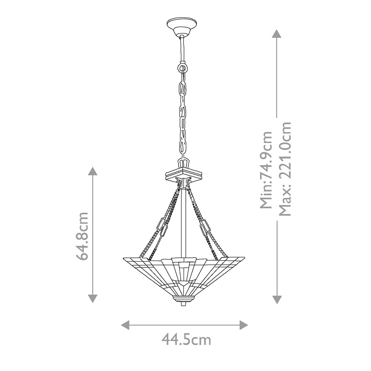 Quoizel Inglenook Inverted Tiffany Ceiling Light-WAREHOUSE-40-260626