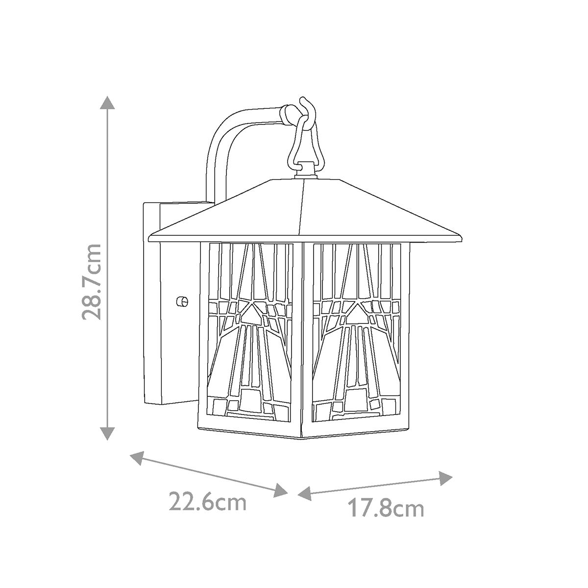 Quoizel Inglenook Small Tiffany Outdoor Wall Light