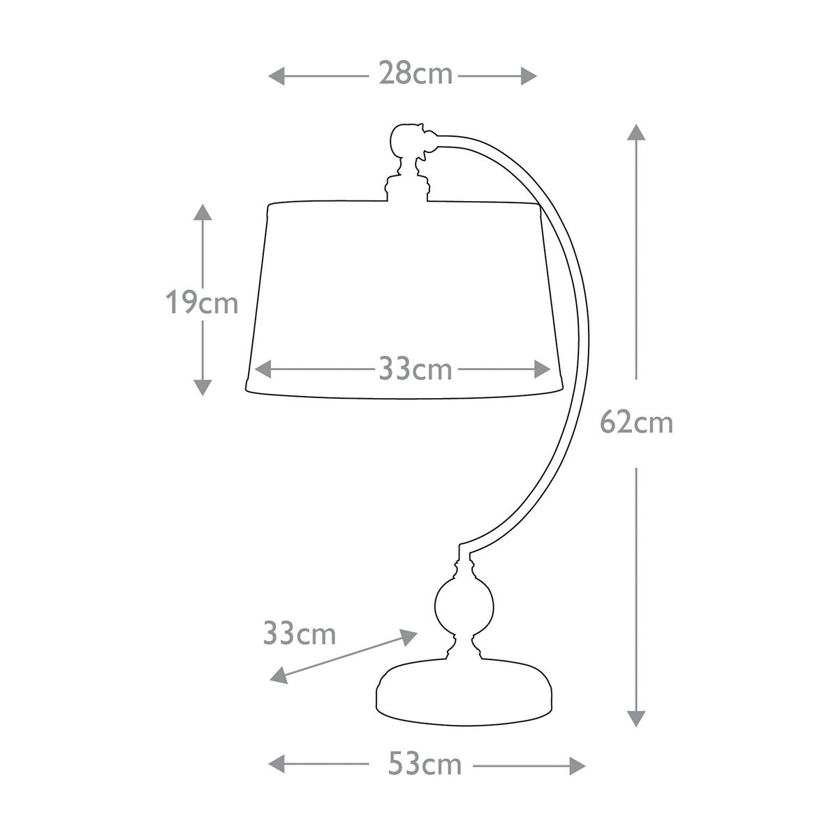 Quoizel Jenkins Brass Table Lamp With Cream Shade