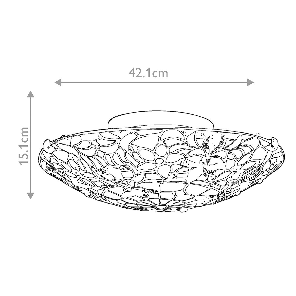Quoizel Kami Flush Tiffany Ceiling Light