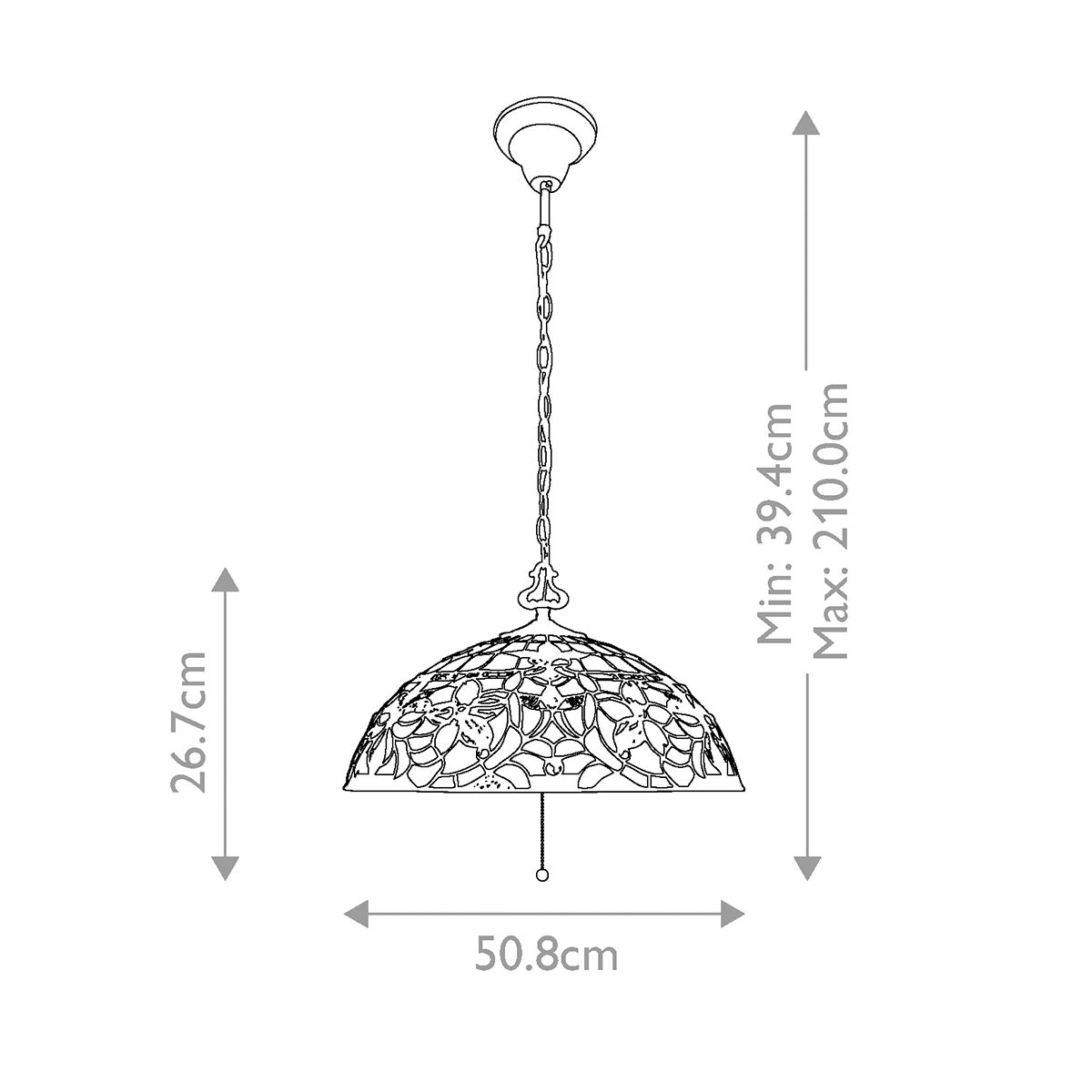 Quoizel Kami Tiffany Ceiling Pendant Light