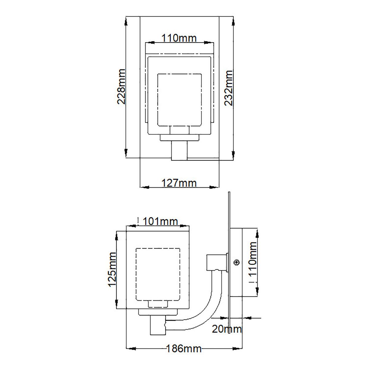 Quoizel Kolt 1 Light Chrome Wall Light