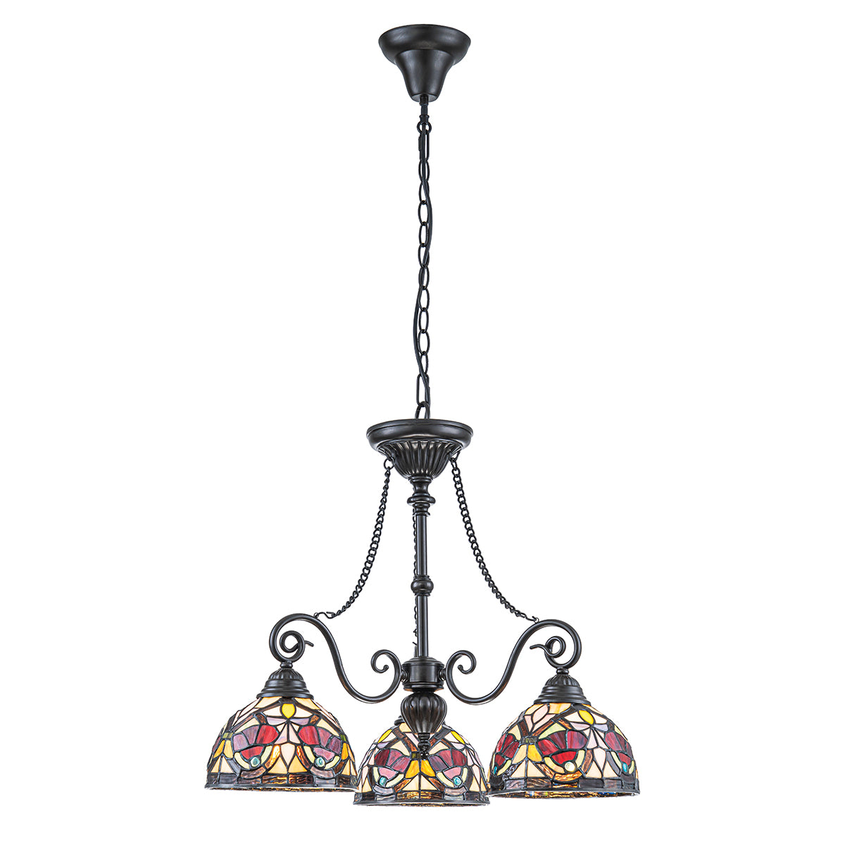 Quoizel Larissa Tiffany 3 Light Ceiling Chandelier