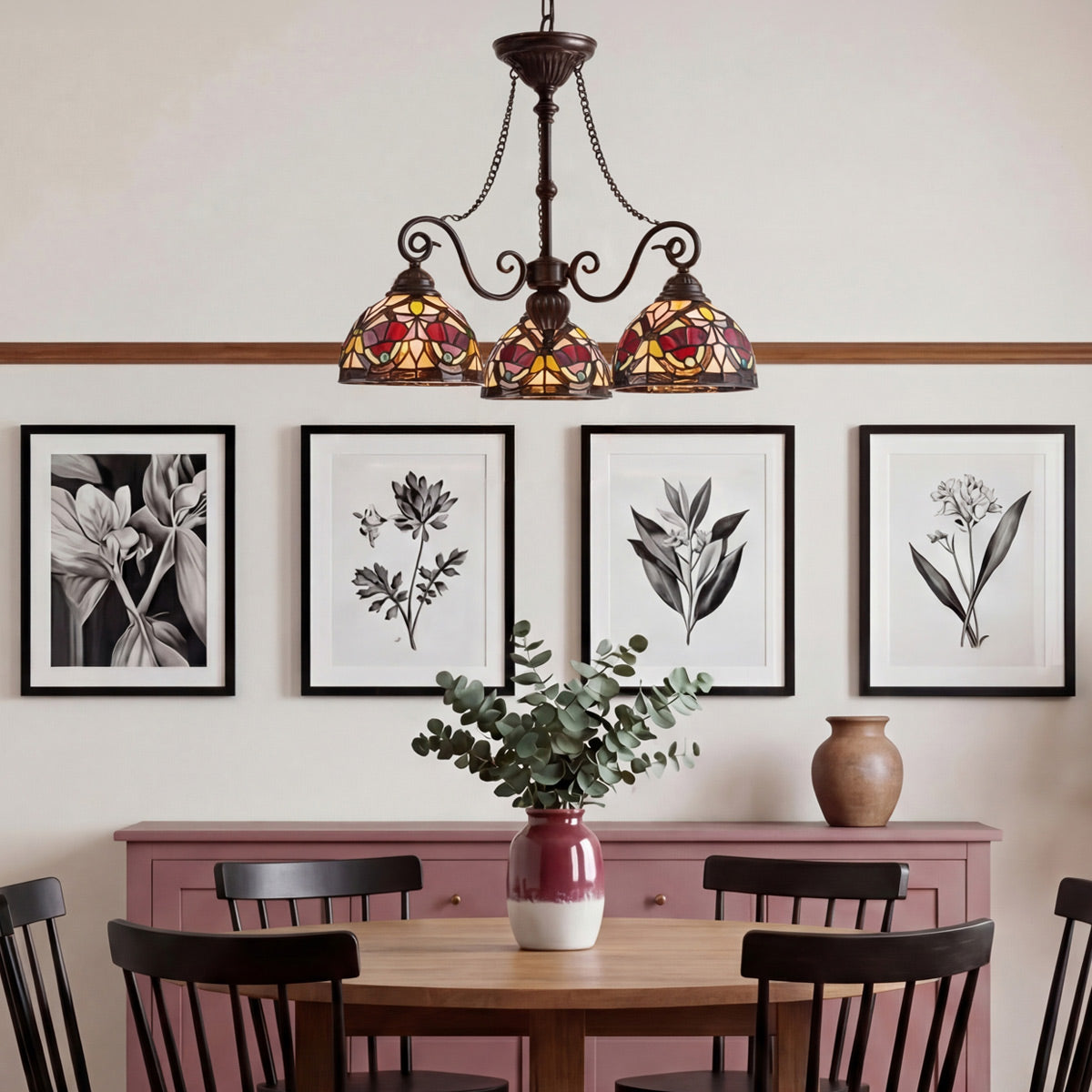 Quoizel Larissa Tiffany 3 Light Ceiling Chandelier