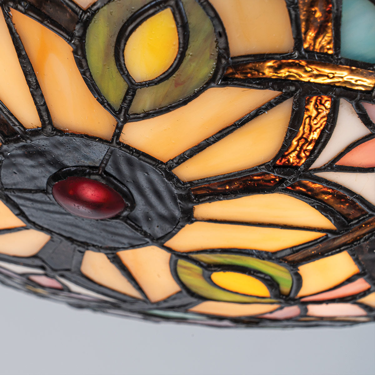 Quoizel Larissa Flush Tiffany Ceiling Light