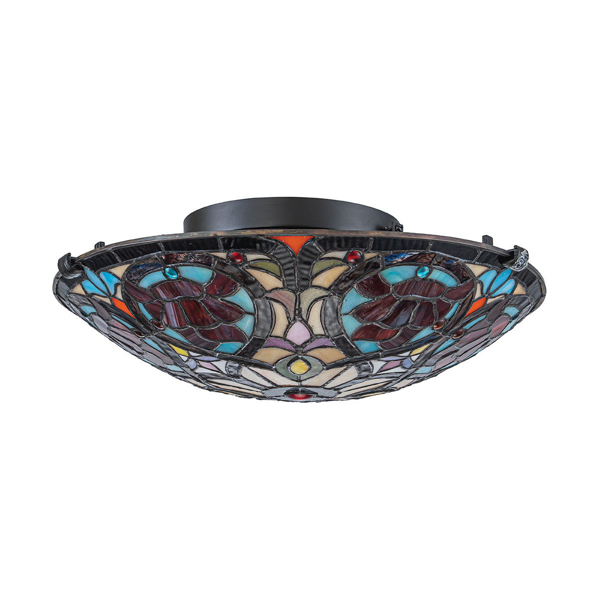 Quoizel Larissa Flush Tiffany Ceiling Light