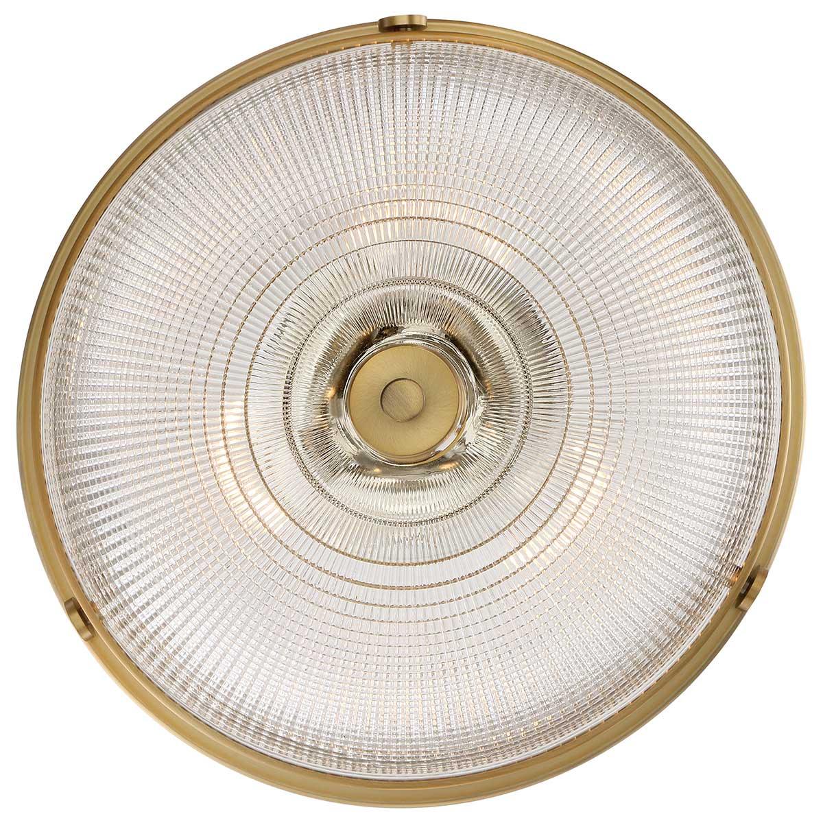 Quoizel Mantle 2 Light Semi-Flush Brass Ceiling Light
