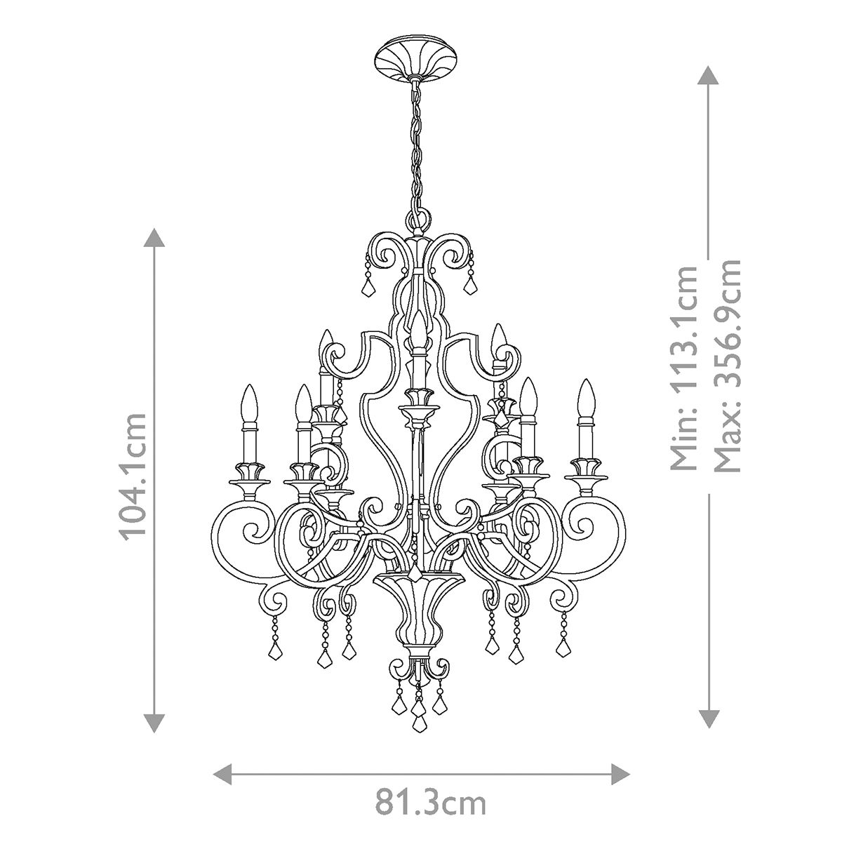 Quoizel Marquette 9 Light Bronze/Gold Chandelier