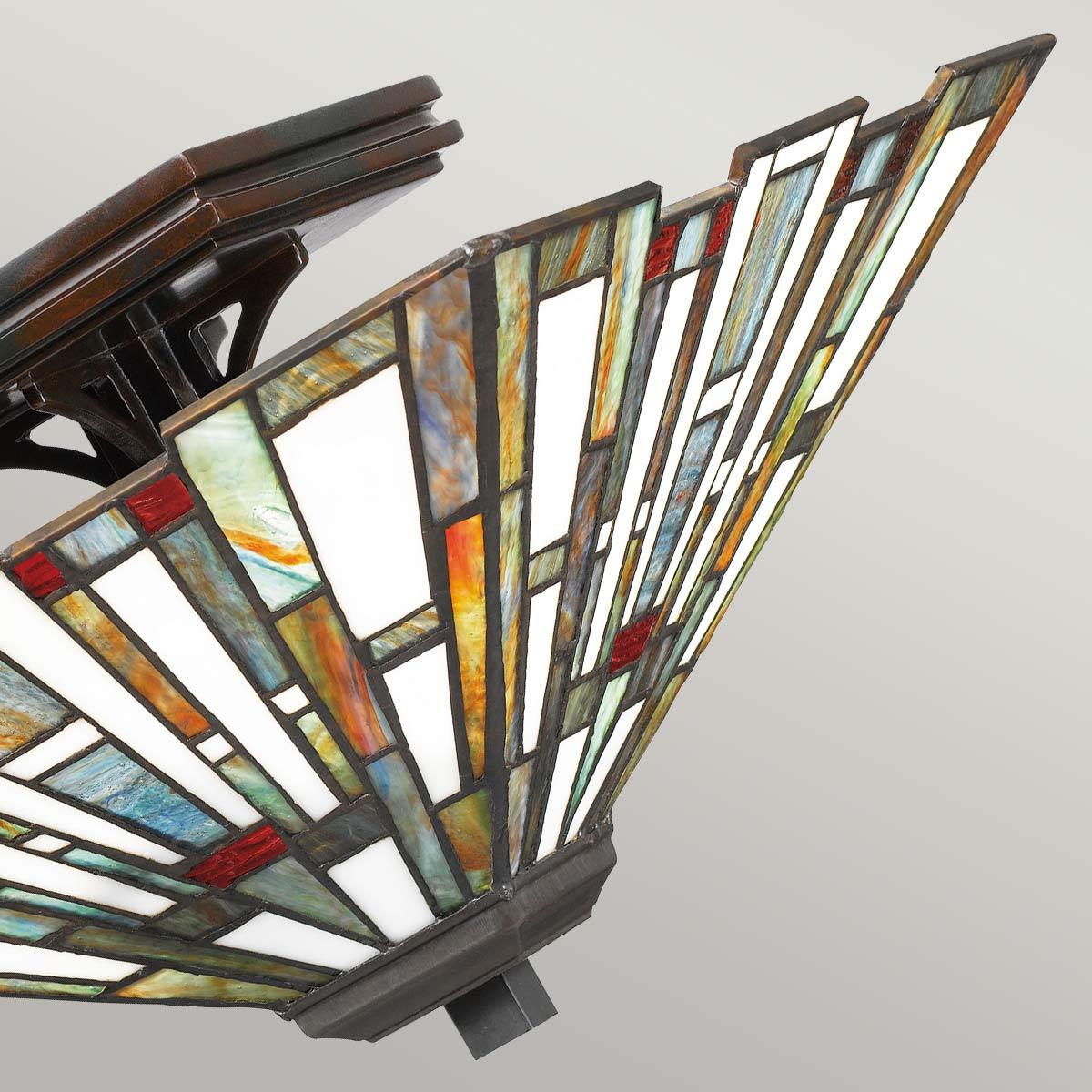 Quoizel Tiffany Maybeck 2 Light Bronze Flush Ceiling Mount