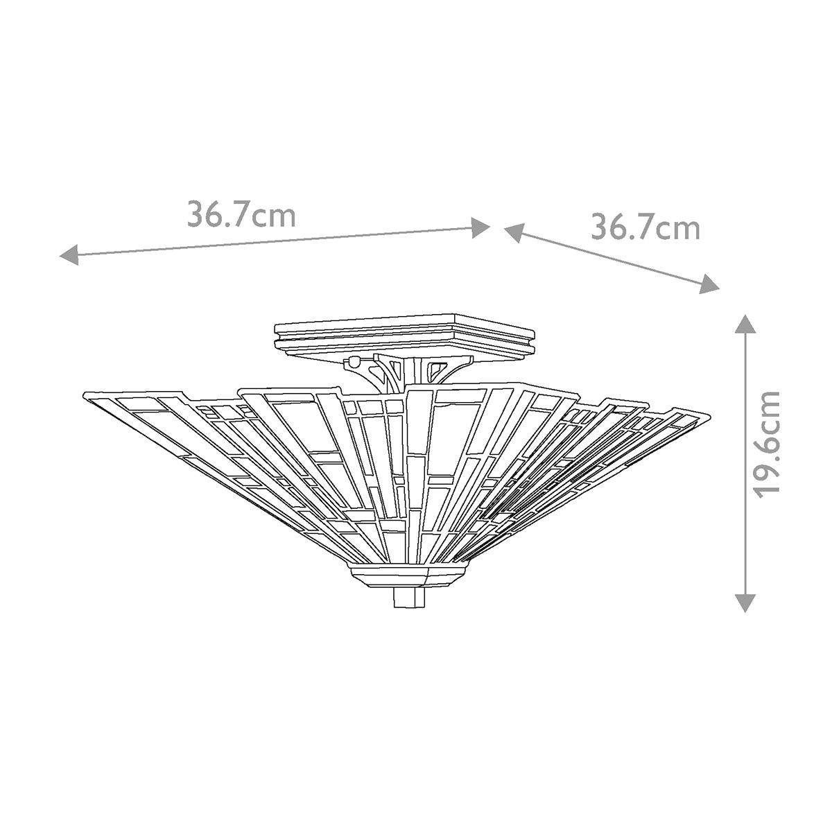 Quoizel Tiffany Maybeck 2 Light Bronze Flush Ceiling Mount-warehouse-180926