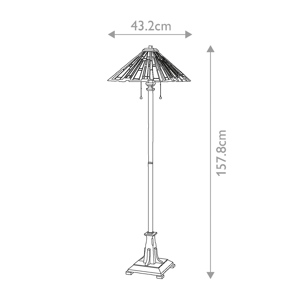 Tiffany Quoizel Maybeck 2 Light Bronze Floor Lamp