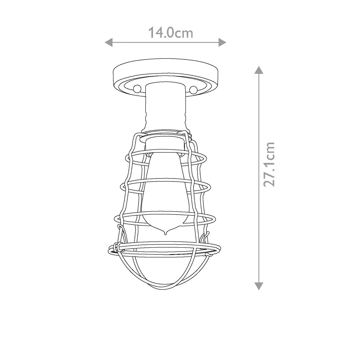 Quoizel Mixon 1 Light Nickel Semi-flush Mount