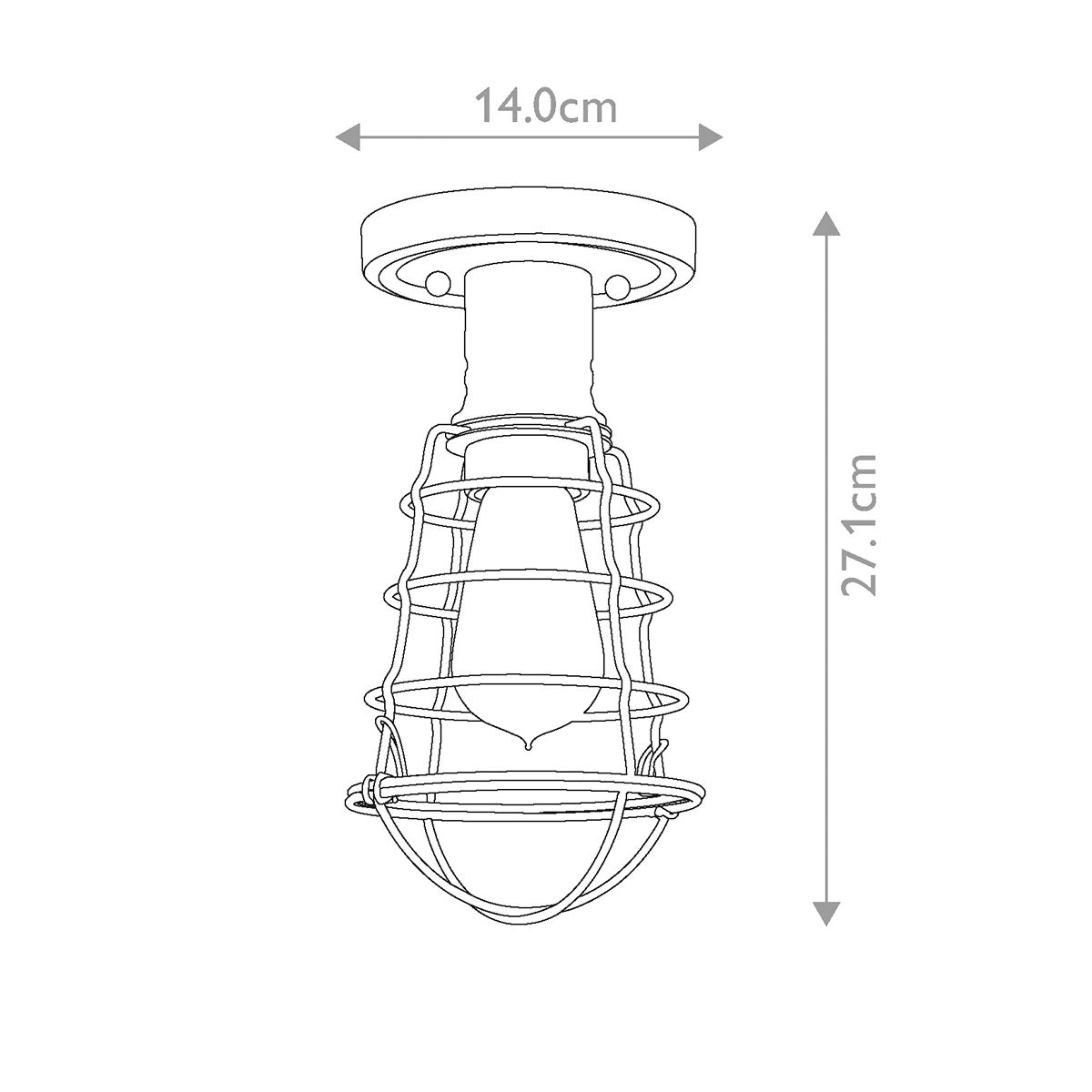 Quoizel Mixon 1 Light Chrome Semi-flush Mount