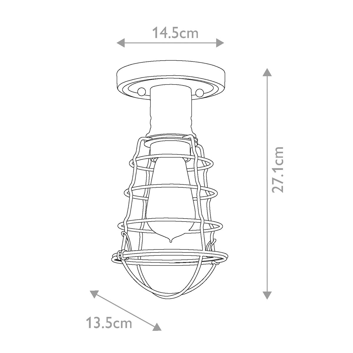 Quoizel Mixon 1 Light Bronze Semi-flush Mount