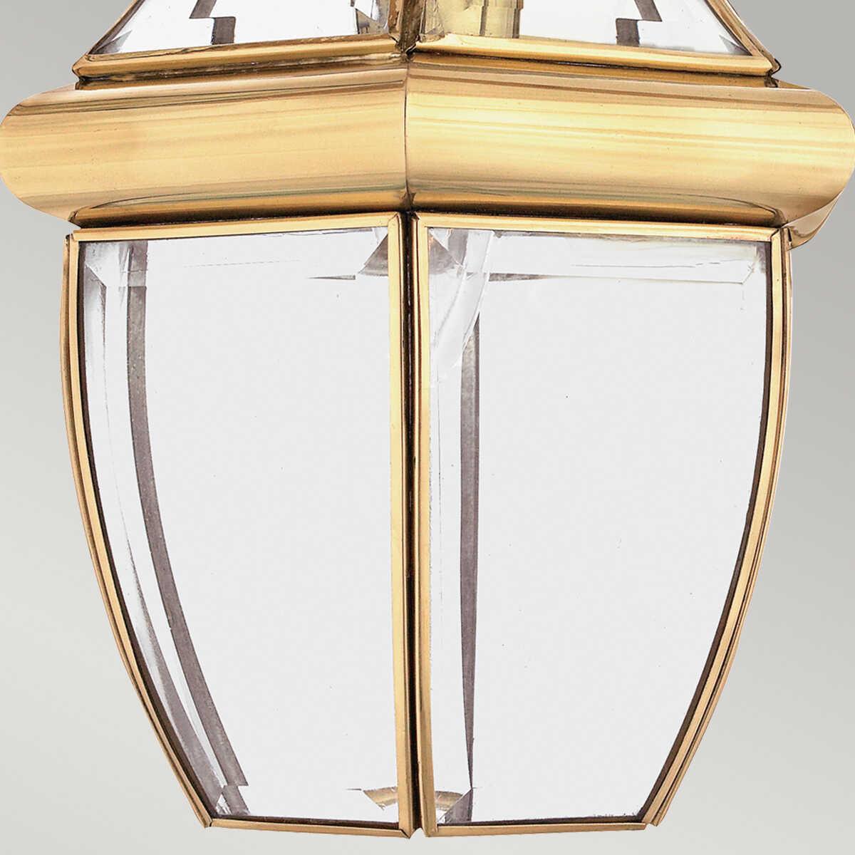 Quoizel Newbury 1 Light Medium Polished Brass Chain Lantern-WAREHOUSE-40-130226