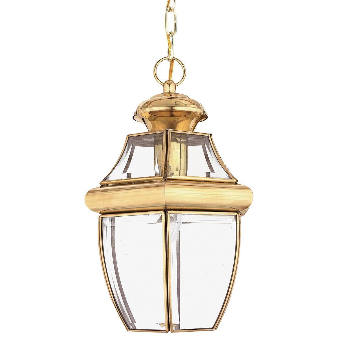 Quoizel Newbury 1 Light Medium Polished Brass Chain Lantern-WAREHOUSE-40-130226