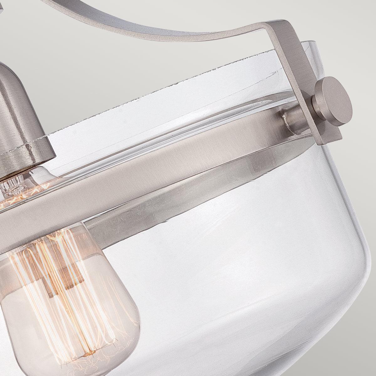 Quoizel Penn Station Semi Flush Brushed Nickel Ceiling Light