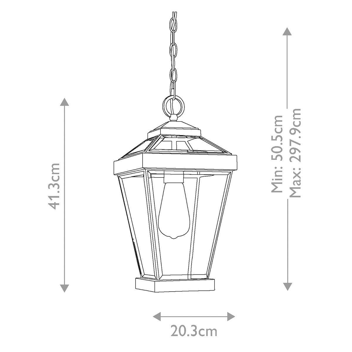 Quoizel Ravine Medium Bronze Outdoor Pendant Chain Lantern-warehouse-clearance-140826