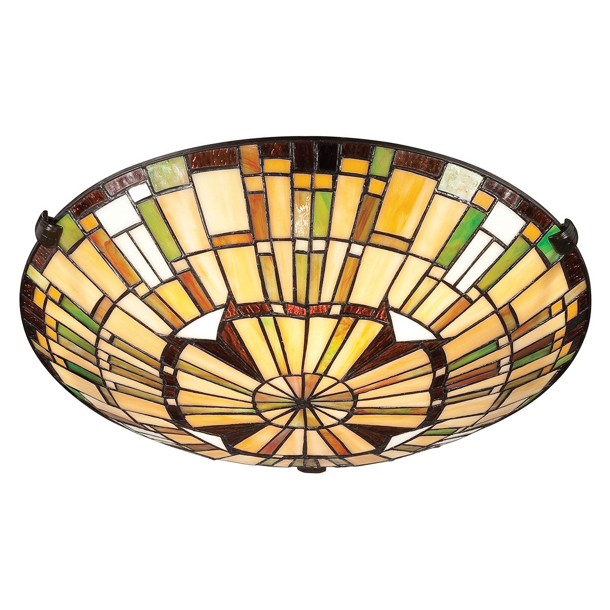Quoizel Reed Tiffany Flush Ceiling Light