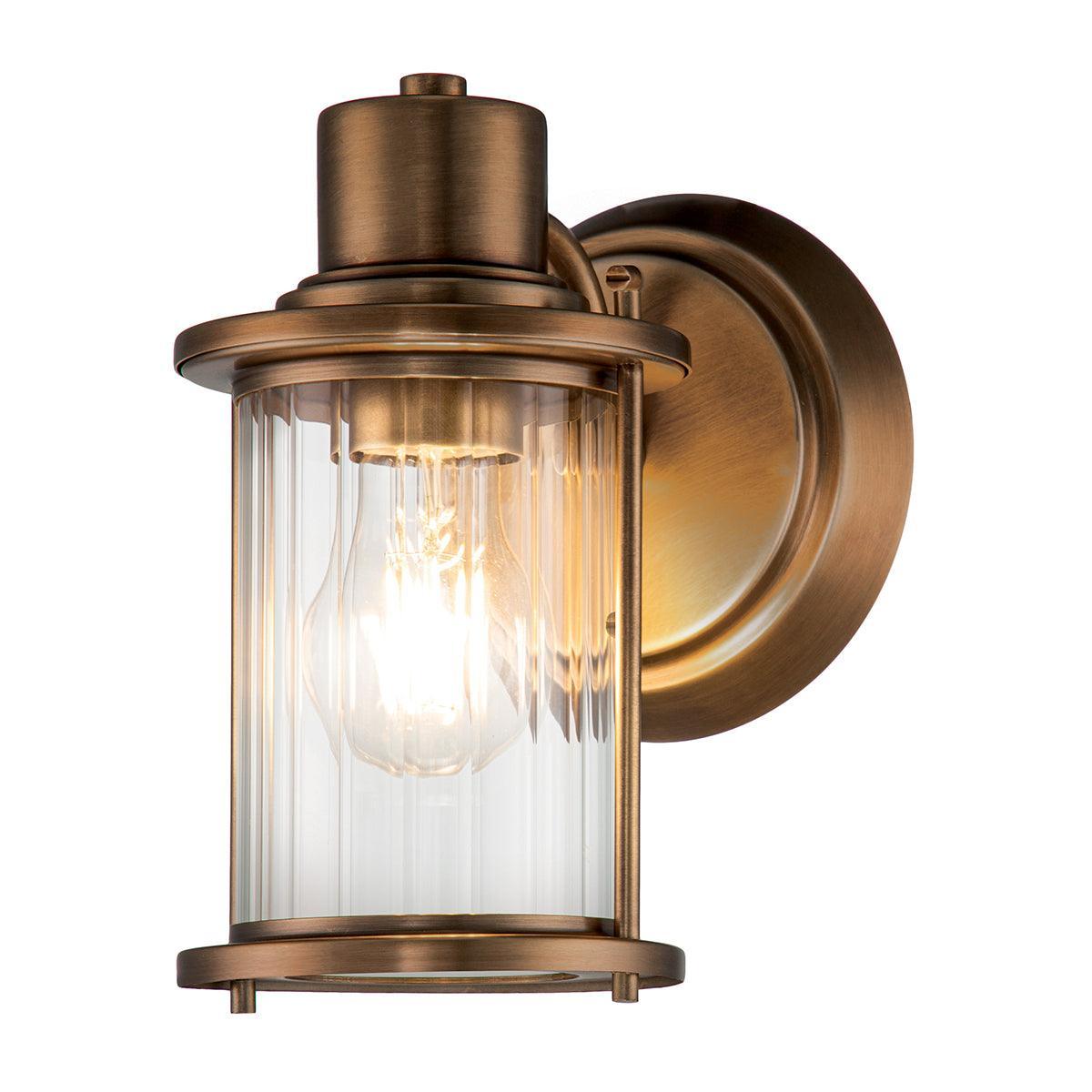 Quoizel Riggs 1 Light Brass Bathroom Wall Light-warehouse-180926