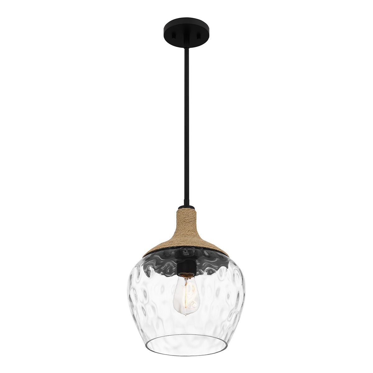 Quoizel Royer Back and Rope Ceiling Pendant Light