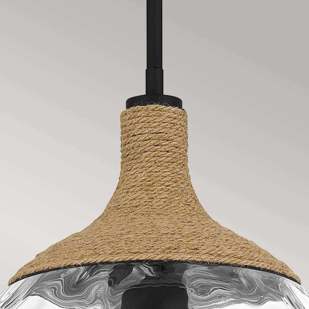 Quoizel Royer Back and Rope Ceiling Pendant Light