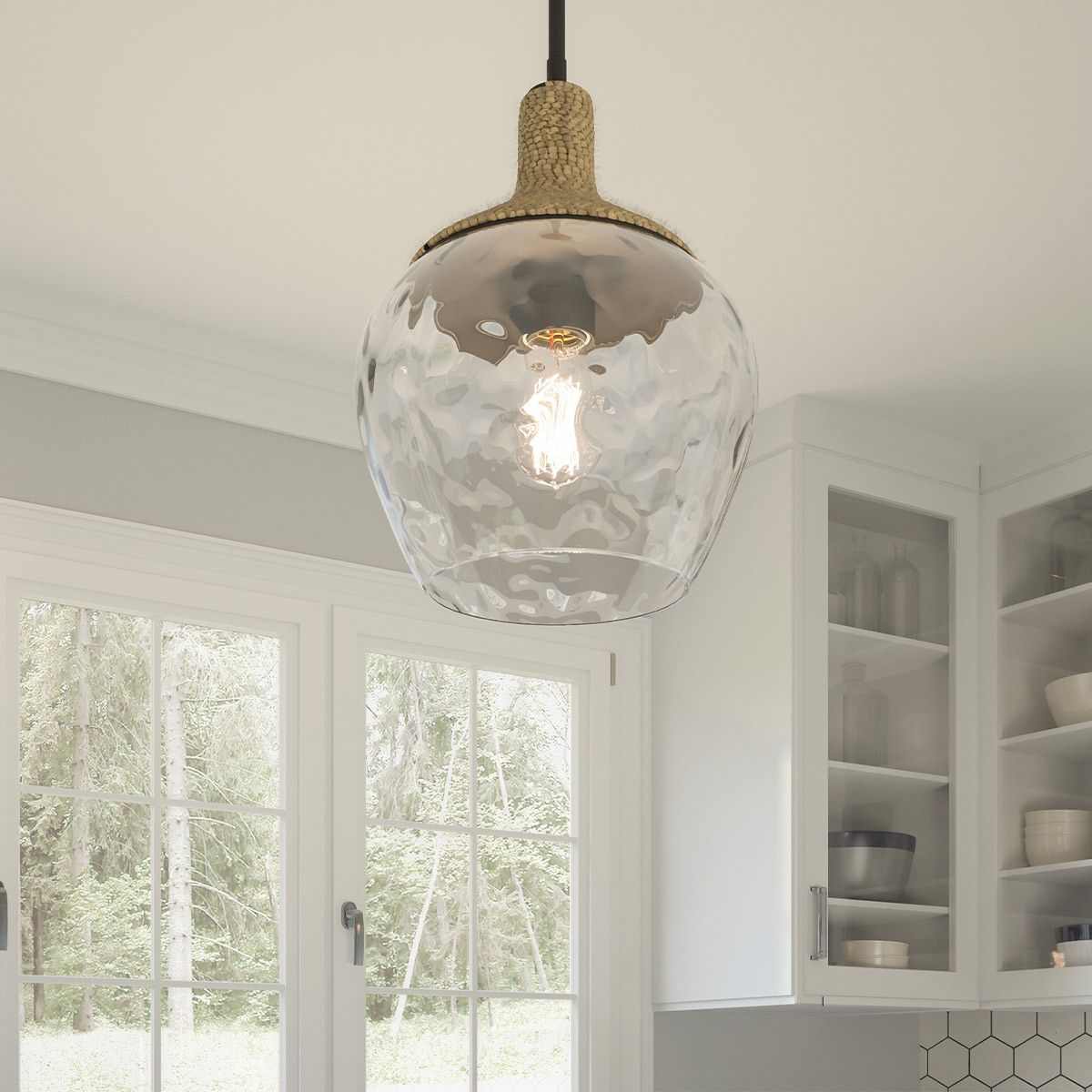 Quoizel Royer Back and Rope Ceiling Pendant Light