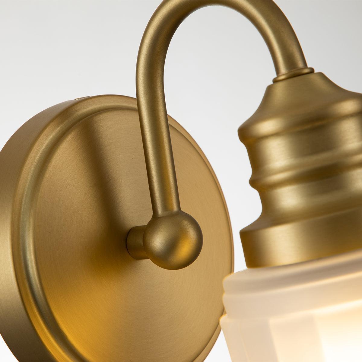 Quoizel Swell 1 Light Brass Bathroom Wall Light-wh-20-091026