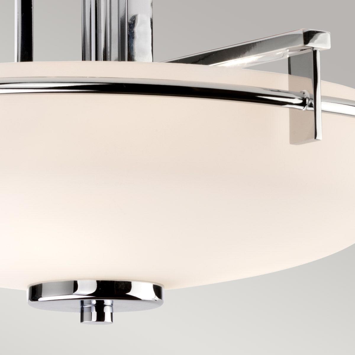 Quoizel Taylor 3 Light Semi Flush Chrome Bathroom Light