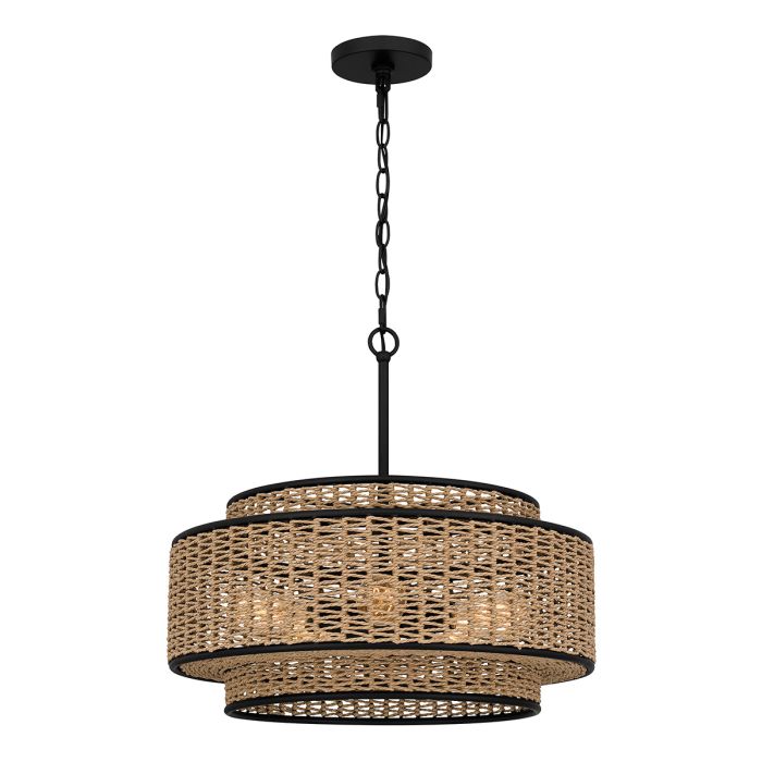 Quoizel Teton Black 5 Light Ceiling Pendant Light by Quoizel Lighting QZ-TETON-5P-MBK